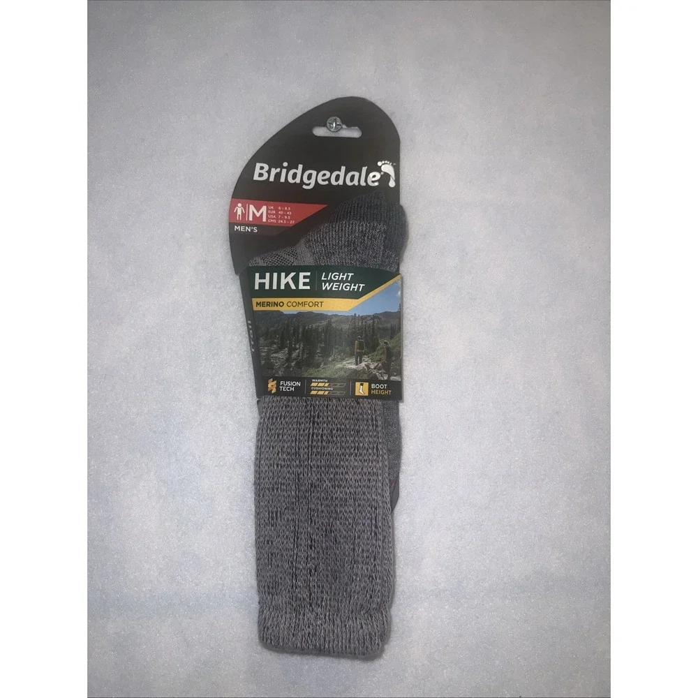 Bridgedale Mens Hike Lightweight Merino Comfort Boot‎ Socks Medium